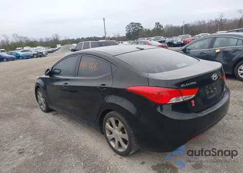 2013 Hyundai Elantra Limited из США, поврежденный, VIN KMHDH4AE5DU487993